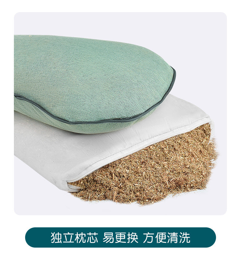 Tiktok hot heating Wormwood bone pillow Wormwood pillow Ice Silk bone cool pillow multifunctional cervical pillow factory wholesale