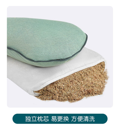 Tiktok hot heating Wormwood bone pillow Wormwood pillow Ice Silk bone cool pillow multifunctional cervical pillow factory wholesale