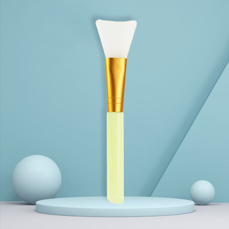 Single Pack of Facial Mask Brush, Lipstick Grinding, White Rod, Two-Color Hollow Mask Brush, Makeup Brush, Beauty Salon