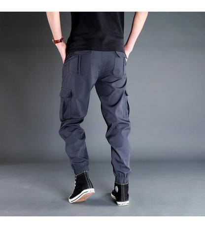 Ice Silk Crock Pants Men's Leg-tipped Summer Thin Casual Pants Loose plus size Quick-drying Pants Fashion Brand Sports Pants