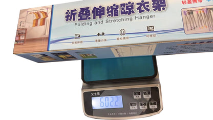 Portable Telescopic Folding Drying Rack Stainless Steel Telescopic Folding Hanger Household Bold Travel Clothes Bar