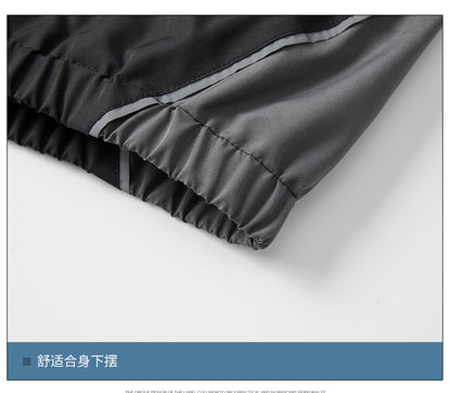 Russian Foreign Trade Trendy Brand Reflective Patchwork Stand-Up Collar Jacket Spring and Autumn Loose Sports Casual Jacket for Men