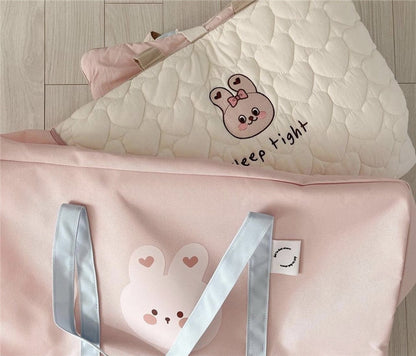 Ins Animal Head Kindergarten Bedding Storage Bag Organizer Bag Large Capacity Packing Bag Portable Travel Storage