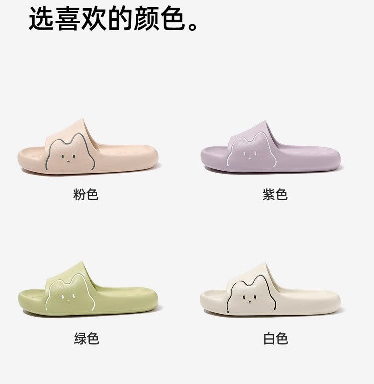 Cross-Border Online Sales Slippers for Men Summer 2025 New Indoor Home Non-Slip Silent Thick-Soled Cute Sandals for Women