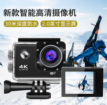 Foreign Trade Wholesale High-Definition Mini Waterproof Sports Camera Cycling Multi-Function Can Be Connected to Wifi with Remote Control Camera Anti-Shake