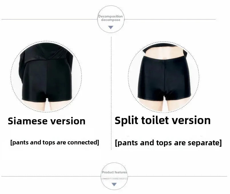 plus size swimsuit women's one-piece skirt short sleeve professional sports swimsuit mother 200kg conservative belly slim hot spring
