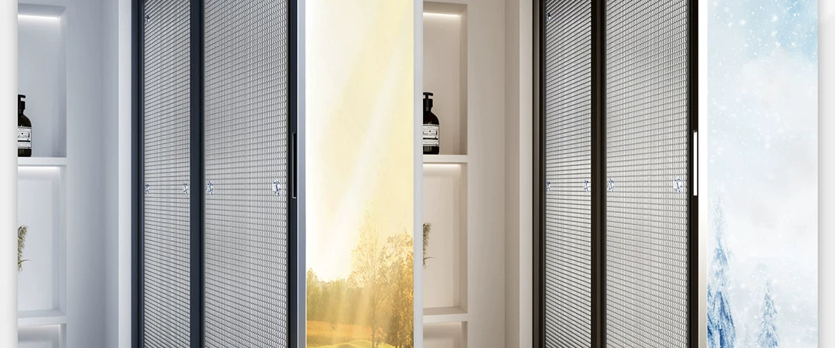 Curtains, Sun Protection and Heat Insulation Curtains, Bedroom Sunshade Cloth, Balcony Glass Sun Room Window Sunshade Artifact, Blackout Curtain