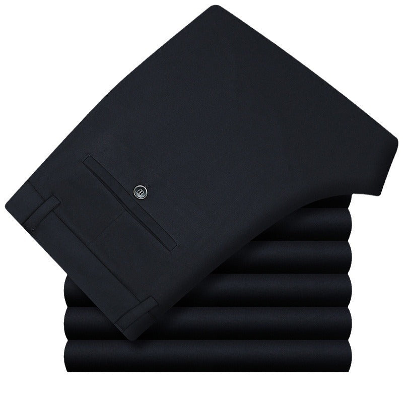 Spring and Summer 2024 New Stretch Men's Casual Pants Middle-aged and Young Men's Four-sided Stretch Men's Pants Thin Men's Straight Long Pants