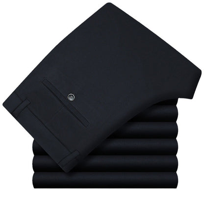 Spring and Summer 2024 New Stretch Men's Casual Pants Middle-aged and Young Men's Four-sided Stretch Men's Pants Thin Men's Straight Long Pants