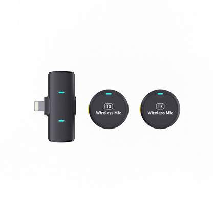 The new adsorption type one drag two wireless collar clip microphone round live mobile phone photography magnetic collar clip radio microphone