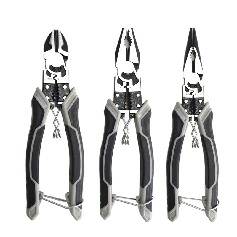 German-Style Multi-Functional Hand Pliers, Industrial-Grade Eccentric Wire Pliers, Needle-Nose Pliers, Diagonal Nose Pliers, Electrician's Special Pliers for Wire Stripping