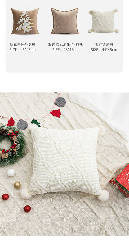 New Christmas pillow holiday decoration love pillow model room bedroom bedside tufted cushion pillowcase wholesale