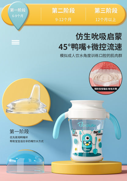 Baby music source factory wholesale custom sip cup baby sip drinking cup children's cup lip control learning cup