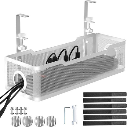 Cross-border desk under cable and wire management tray rack under counter finishing rack row storage rack socket organizer