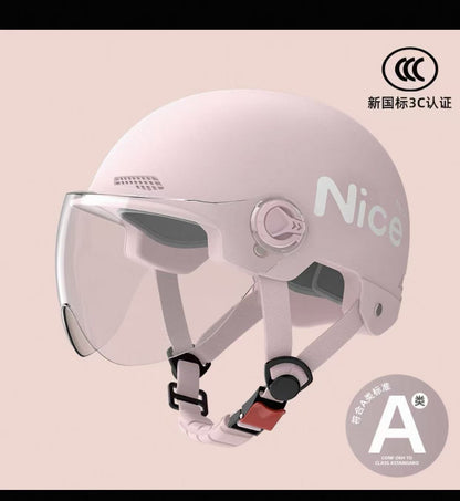 New National Standard 3C Certified Electric Vehicle Helmet for Men and Women, Summer Sun Protection Motorcycle Safety Helmet, Lightweight Half Helmet, Now Available from the Manufacturer