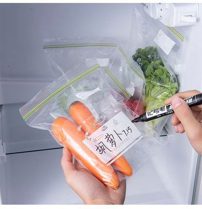 Thickened Pe Double-Ribbed Self-Sealing Airtight Bags for Household Food Preservation, Refrigerator Storage Bags, Refrigerated Storage Bags, Sealed Bags