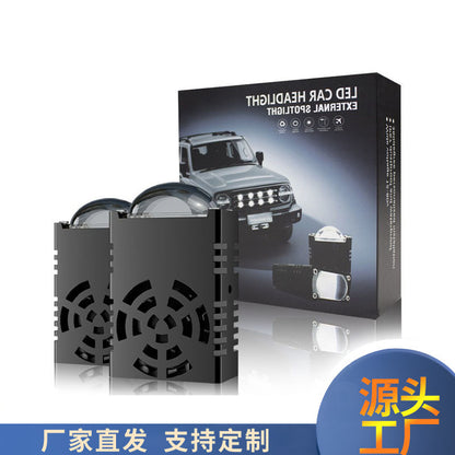 Car grille lamp middle grid lamp car led middle grid double color spotlight motorcycle led spotlight car l ed headlight