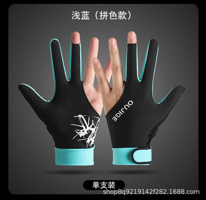 Billiards Gloves, Snooker Table Tennis Gloves, Breathable, Quick-Drying, Wear-Resistant, Comfortable, Non-Slip, Fingerless, Lightweight, Xinji Sun Protection Gloves