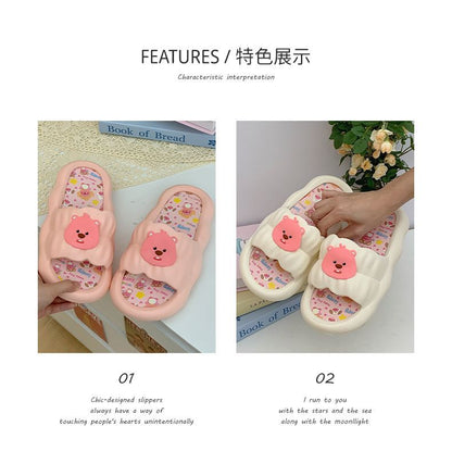 Women's spring and summer new thick-soled sandals and slippers for wearing cartoon PVC non-slip casual soft-soled sandals and slippers wholesale