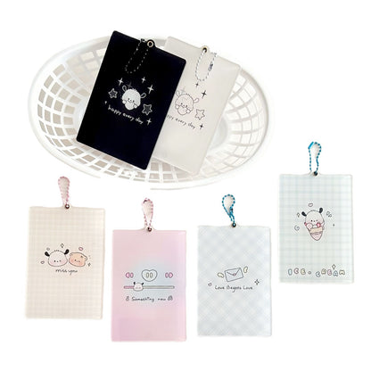 Original Cute puppy magnetic three-inch acrylic card holder brick desktop protective card Film card holder