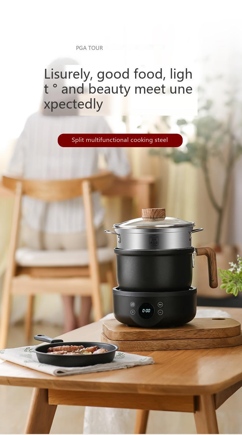 Cross-border 110V/220V English packaging household full-automatic multifunctional split 1.8-liter electric cooking pot European, British and American regulations