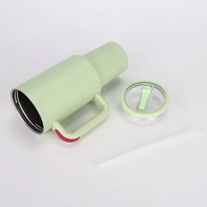 Cross-Border Amazon Best-Selling 40oz Big Mac Double-Layer Straw Mouth Car Cup Large Capacity Car Handle Ice Cup
