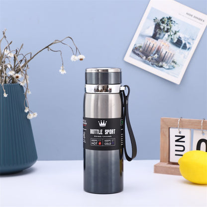 Large-Capacity Sling Pot 316 Stainless Steel Thermos Cup Outdoor Sports Rope Portable Travel Pot Car Water Cup