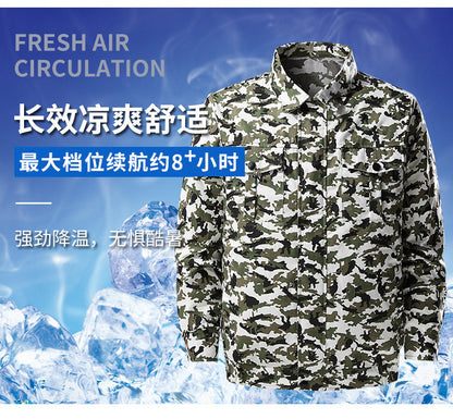 Air-Conditioned Clothing Men's Summer Outdoor Labor Protection Work Clothes Charging Refrigeration Welder High Temperature Heatstroke Prevention Cooling Fan Clothing