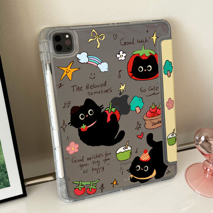 For iPad11 protective cover air7 shell transparent anti-bending pro Apple 11 inch new mini7 cartoon painting