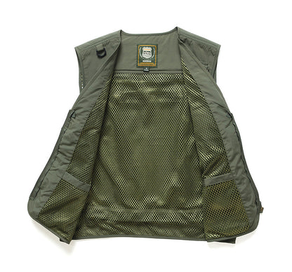 Four Seasons Photography Tooling Multi-Pocket Quick-Dry Vest Safety Waistcoat Logo Printing Men's and Women's Wear