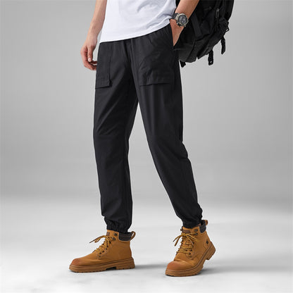 2024 Summer Thin Pants Soft Shell Waterproof Windproof Men's American Style Functional Outdoor Mountaineering Casual Crock Pants