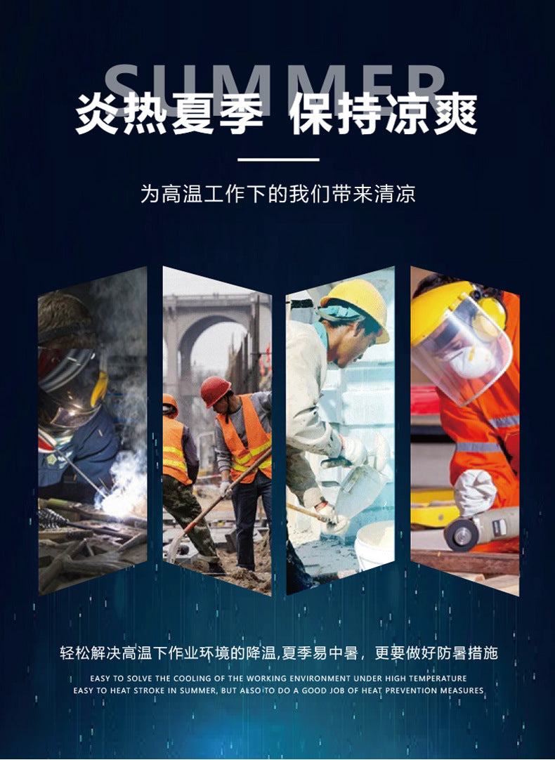 Cross-Border Cooling Air-Conditioning Clothing with Reflective Strips and Fan Cooling Clothing for Men and Women Labor Protection Summer Outdoor Work Clothes