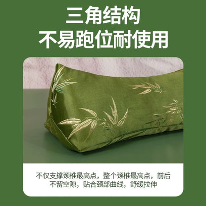 Mugwort Cervical Spine Pillow Bamboo Leaf Pure Cotton Triangular Cervical Spine Pillow Teacher's Day Pillow Gift Box Multifunctional Mugwort Pillow
