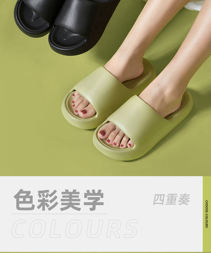 Korean Style Non-Slip Soft-Soled Eva Slippers for Women in Summer Bathroom Bathing Couples Thick-Soled Home Sandals