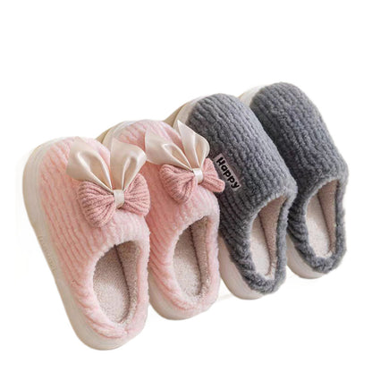 Cotton Slippers for Women in Autumn and Winter Home Non-Slip Thick-Soled Plush Indoor Home Slippers for Couples Plus Plush Slippers