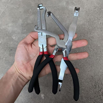 Red and black elbow 60 degree power-off pliers bolt pliers multi-purpose pliers car oil pipe separation harness pliers cross-border pliers