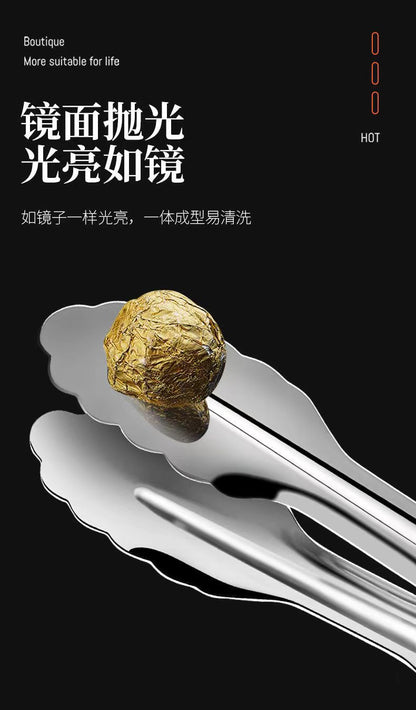 304 Stainless Steel Tongs Commercial Kitchen Tongs Barbecue Steak Barbecue Tongs Anti-Scalding Bread Tongs