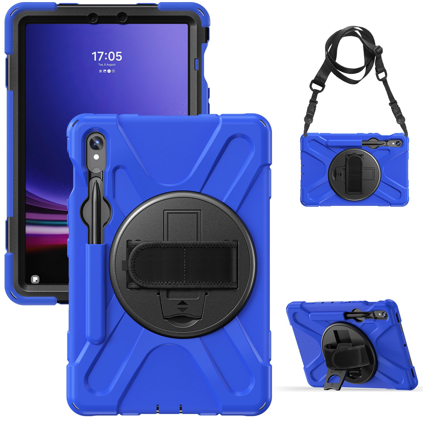 Applicable to Samsung Tab S9 FE/A9PLUS pirate king drop-resistant strap bracket protective cover