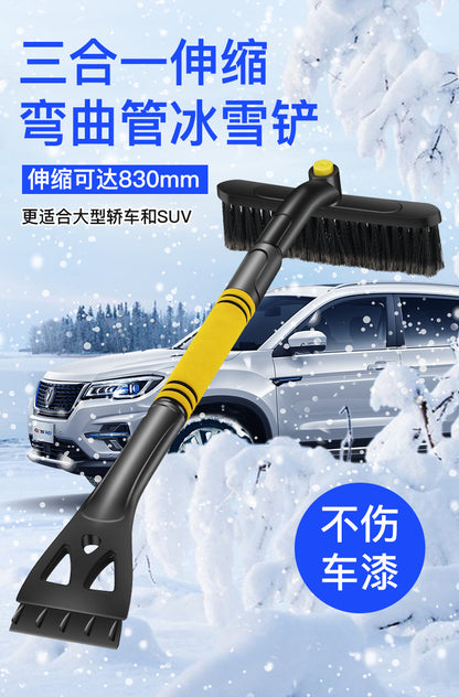 Car Snow Shovel, Three-In-One Telescopic Snow Shovel, Snow Brush for Car, Ice Scraper, Snow Scraper Board