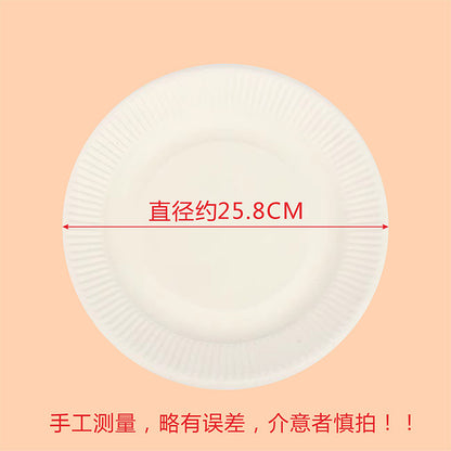 20 Pack Birthday Cake Plate Picnic Party Tableware Paper Plate Kindergarten Art Painting White Paper Plate