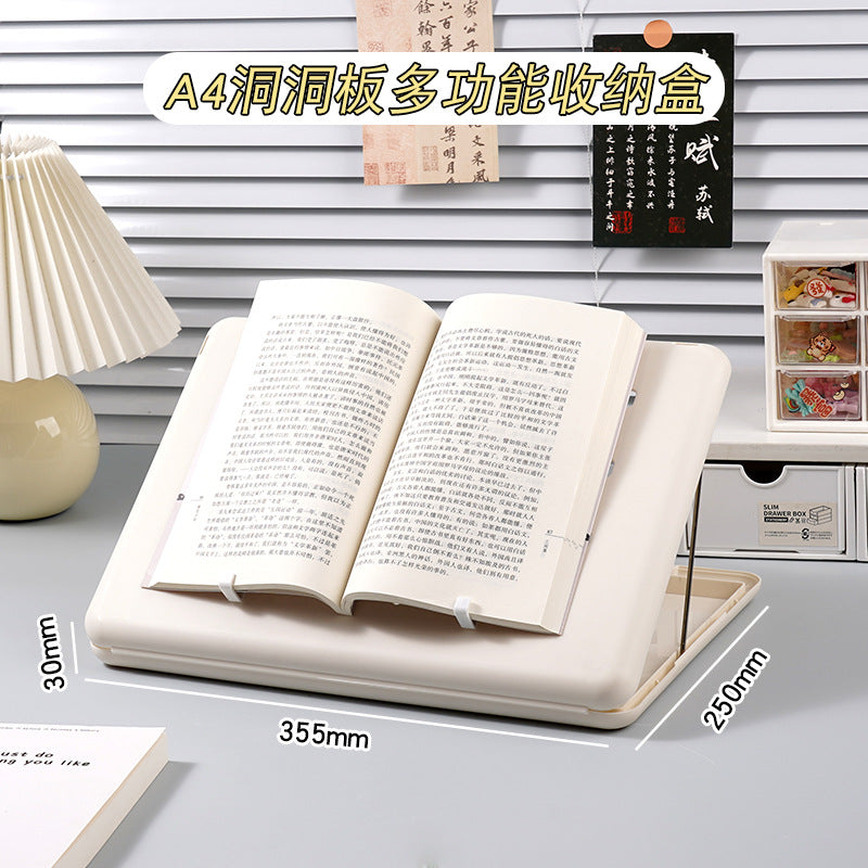 Plastic board folder file box copy writing board storage box A4 data box PP transparent office supplies finishing box