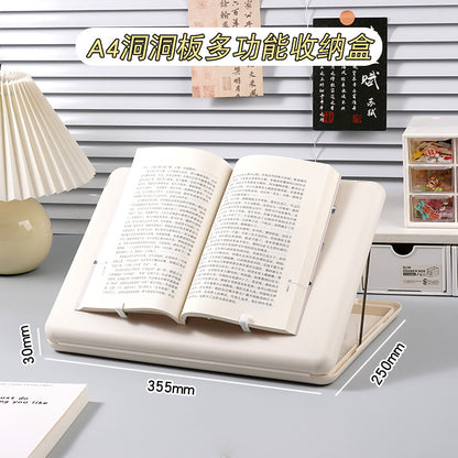 Plastic board folder file box copy writing board storage box A4 data box PP transparent office supplies finishing box