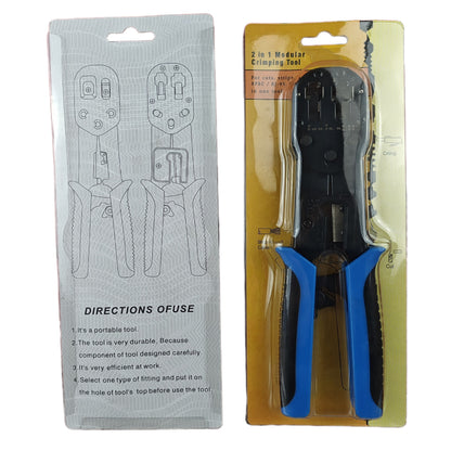 Hardware Network Cable Pliers Through-Hole Tool Manual Pliers Crystal Head Crimping Pliers Rj45 Pliers Wire Stripping Labor-Saving High Carbon Steel