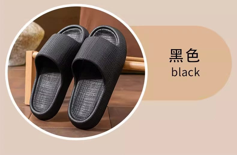 Thick-Soled Sandals for Women 2025 New Summer Home Indoor Bathing Non-Slip Simple Shit-Stepping Couple Slippers for Men