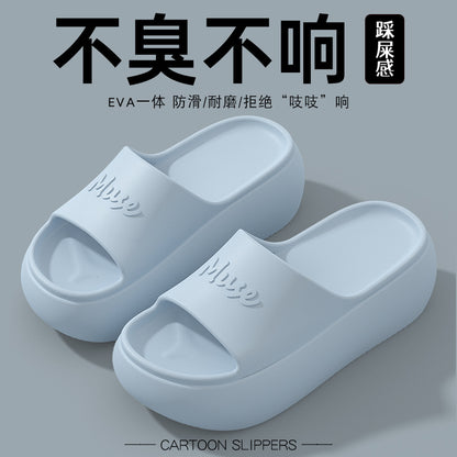 New Sandals and Slippers Women's Summer Thickened Sole Home Elevated Cartoon Non-slip Odor Deodorant Beach Shoes Lightweight Slippers