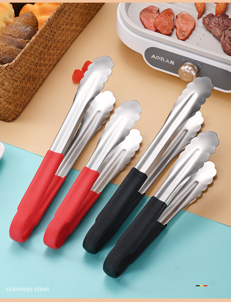 Thickened 304 Stainless Steel Barbecue Clip Hemp Glue Clip Anti-scalding Food Clip Food Clip Multi-purpose Labor-saving Practical Clip