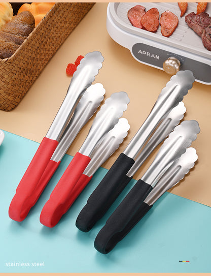 Thickened 304 Stainless Steel Barbecue Clip Hemp Glue Clip Anti-scalding Food Clip Food Clip Multi-purpose Labor-saving Practical Clip