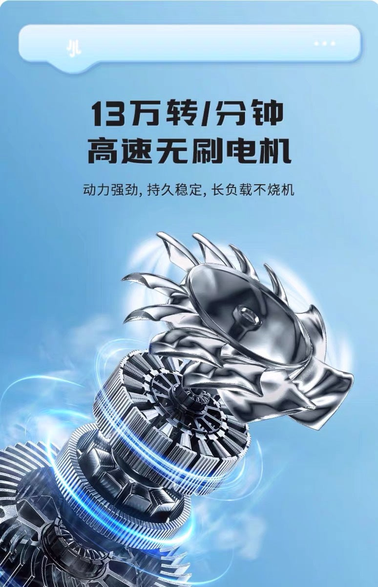 Cross-Border Violent Fan-Style Popular Internet Celebrity Hair Dryer, Turbine High-Speed Handheld Ducted Powerful Hair Dryer for Outdoor Use