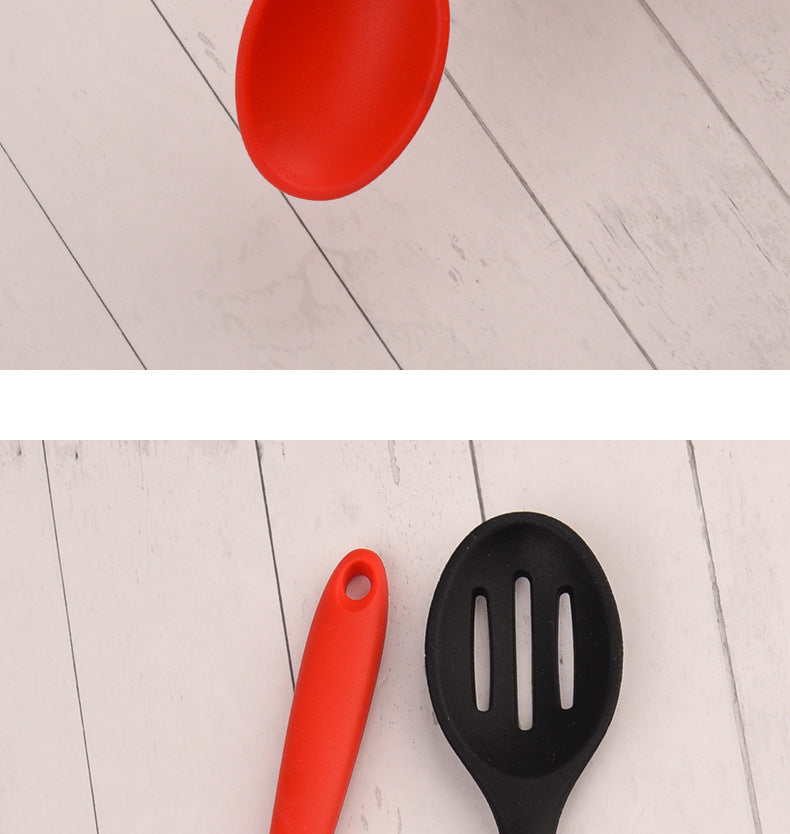 Food Grade Silicone Spoon, Kidsren's Safety Table Spoon, High Temperature Resistant Non-Stick Pan, Student Spoon, Baby Food Supplement Mixing Spoon