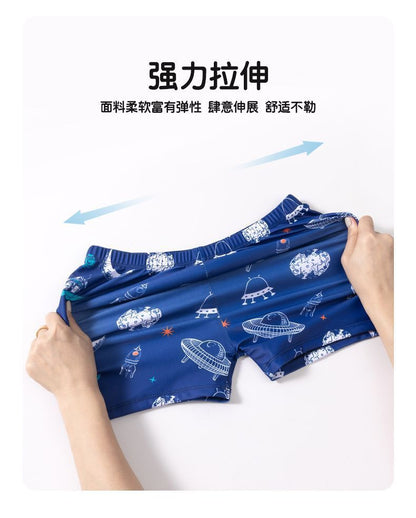 Children's swimming trunks boys swimming trunks boxer small and medium-sized children's swimsuit fat treasure training quick-drying swimsuit suit wholesale